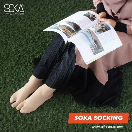 Jempol Polos Socking - Brown - image 1 of 2